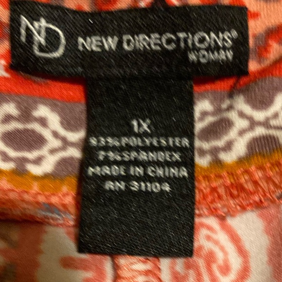 EUC New Directions Woman Wide Leg Elastic Waistline Pull On Pants Plus Size 1X - Picture 8 of 9